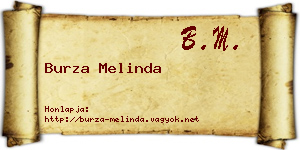 Burza Melinda névjegykártya
