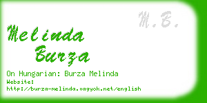 melinda burza business card